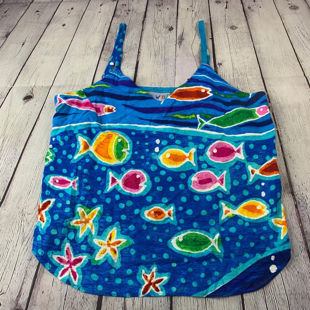 Jams World 'Island Fish' Colorful Tank Cut Size M